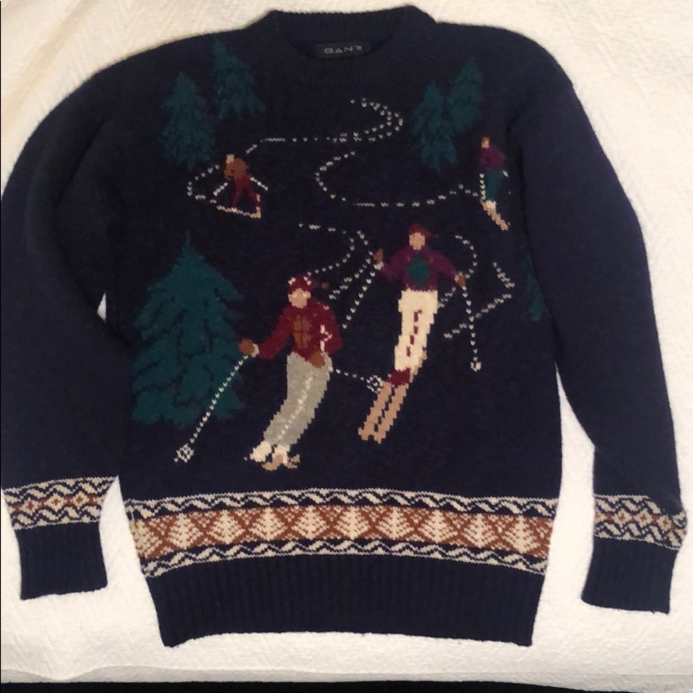 Ski sweater - Hand Knit Gant - Size Small